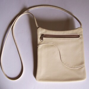 Bolso bandolera/de hombro color crema/blanco roto - EN OFERTA antes 47,00 - Bolso bandolera para festival - Bolso pequeño de piel