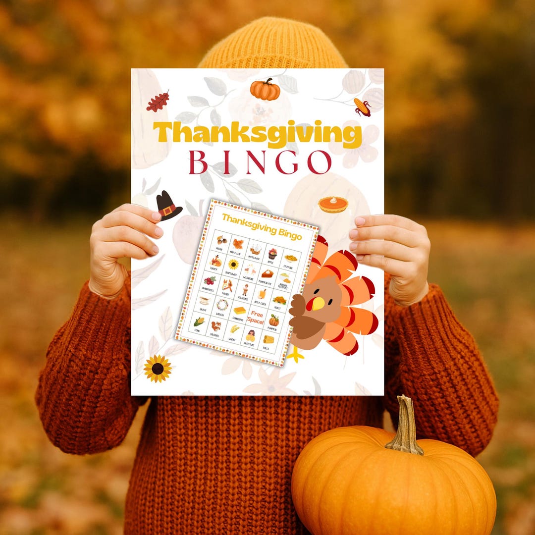Thanksgiving Bingo Game Printable – 30 Unique Cards + Caller Card ...