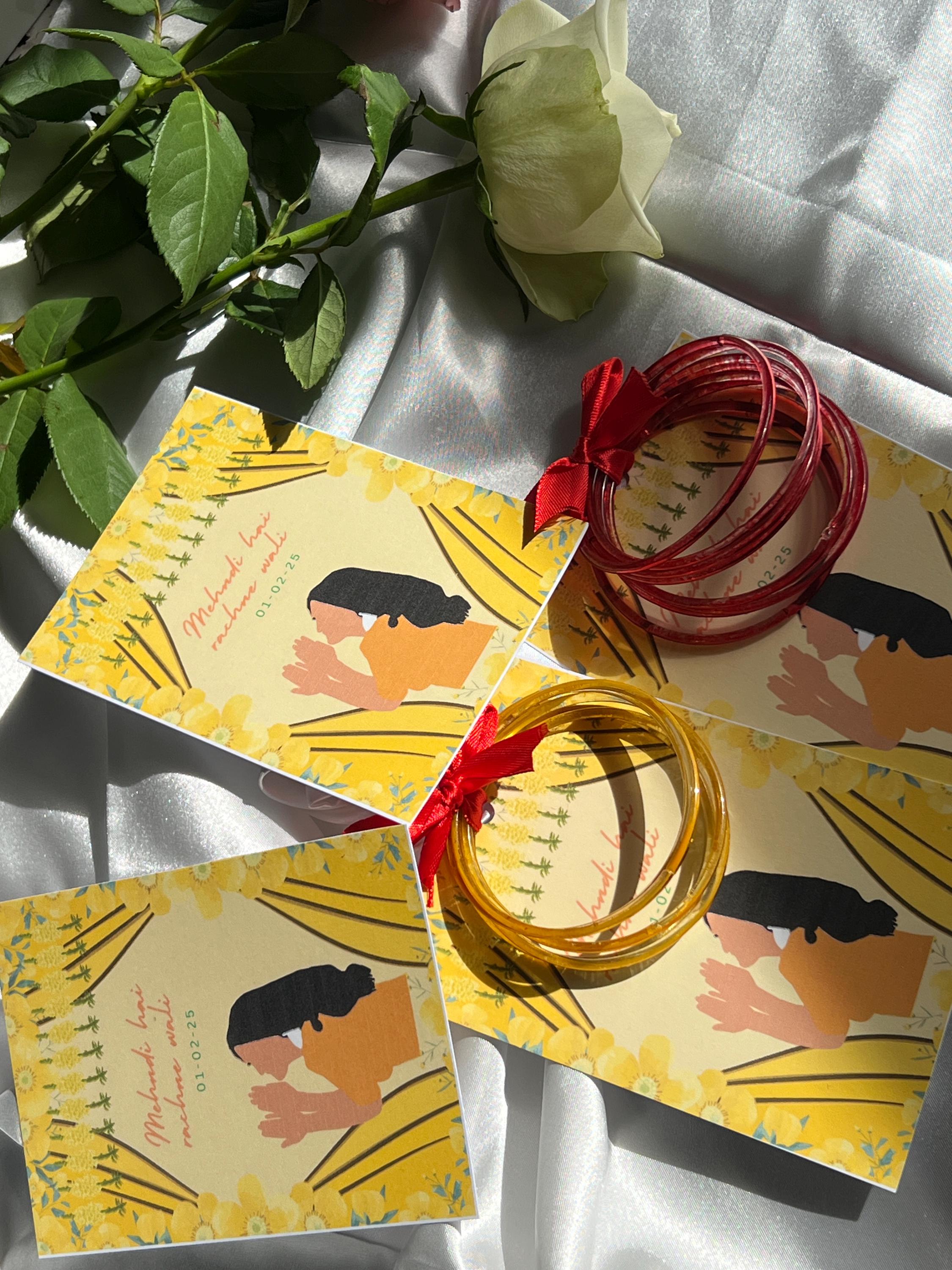 Mayoon Card Sample Dholki, Mayoon , Mehndi, Haldi, Jewellery Favour Card. - Etsy UK