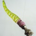 FINIAL - Handmade Venetian Glass Violet, Sage and Yellow & Crystal Clear Lamp Finial-Contemporary Organic Shape - Finials Hold Lampshades On