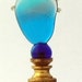Finials for Lampshades - Sea Colors - Blue Venetian Glass - Antique Brass Hardware Handmade Venetian Glass Lamp Finial - Super Special