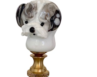 Finial for Lamp | Handmade Dog Lover's Venetian Glass Lamp Finial | overall height is 2.25 inch