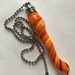SAVE - for Allisha Pull Chains, Dog, Handmade Venetian Glass, Baths, Anywhere- Puppy Dog, Crystal Clear Amber Color Glass- Lampwork Glass