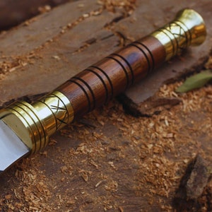 Handcrafted High Carbon Steel Scimitar Sword: Full Tang Historical Blade
