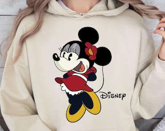 Retro Disney Minnie Hoodie, Disney Girls Trip Hoodie, Disneyland Holiday Vacation Hoodie, Disneyworld Hoodie, Disney Women Hoodie