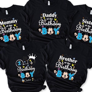 Custom Disney Mickey Birthday Boy Shirt, Custom Disney Family Matching Birthday Shirts, Disneyland Birthday Shirt, Disney Birthday  Shirt