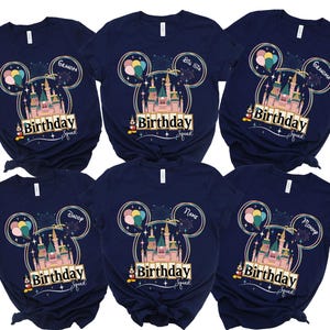 Custom Disney Birthday Shirt, Disney Birthday Girl Shirt, Disney Birthday Boy Shirt, Disney Birthday Family Vacation Tees, Birthday Trip Tee