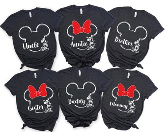 Custom Name Disney Family Matching Trip Shirt, Disney Family Vacation Shirt, Disney Trip Shirt, Disney Couple Shirt, Disneyworld Shirts