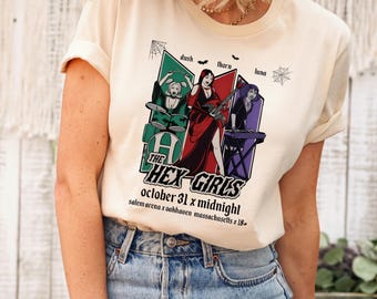The Hex Girls Halloween Shirt, 90s Nostalgia Rock Band Tee, Spooky Season Graphic Top, Witchy Halloween T-Shirt