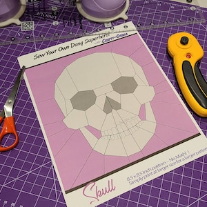 Skull EPP English Paper Piecing Sewing Pattern zdjęcie 3