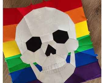 Rainbow Skull - EPP - DIY - Sewing Pattern