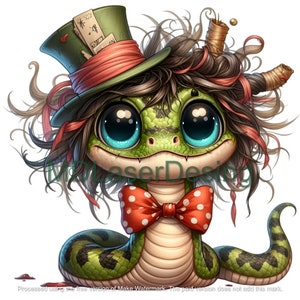 Clipart de cobra, clipart de réptil engraçado, 12 PNG Cute Animal Comics Crazy Nursery Sublimation, criação de cartão, chá de bebê, cartão de presente