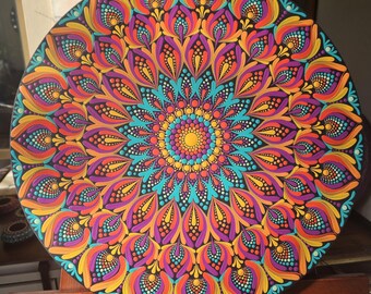 Handgeschilderde mandalakunst - 18 inch
