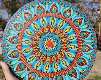 Handgeschilderde mandalakunst - 12 inch (30 cm)