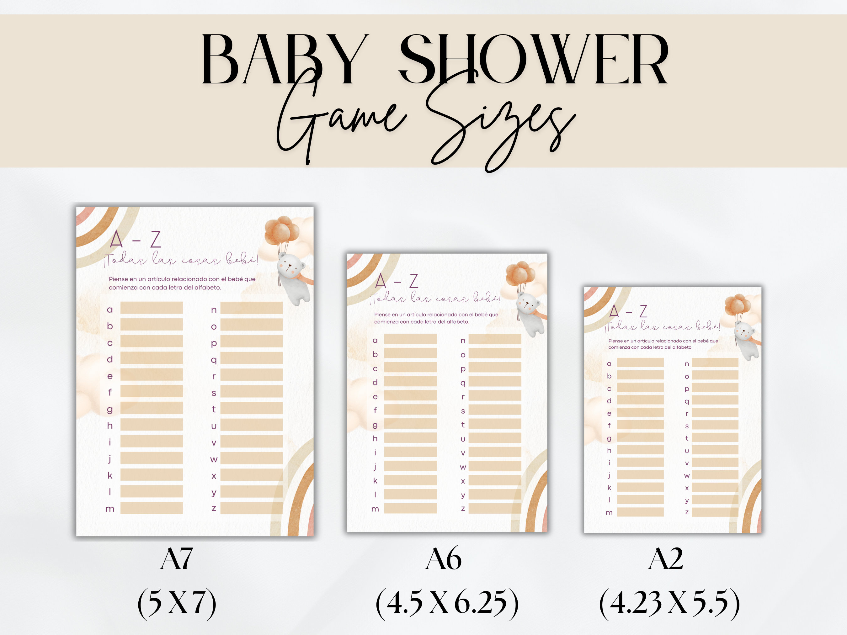 Juegos Para Baby Shower - Etsy