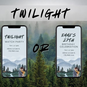 Twilight watch party or birthday Digital Invitation