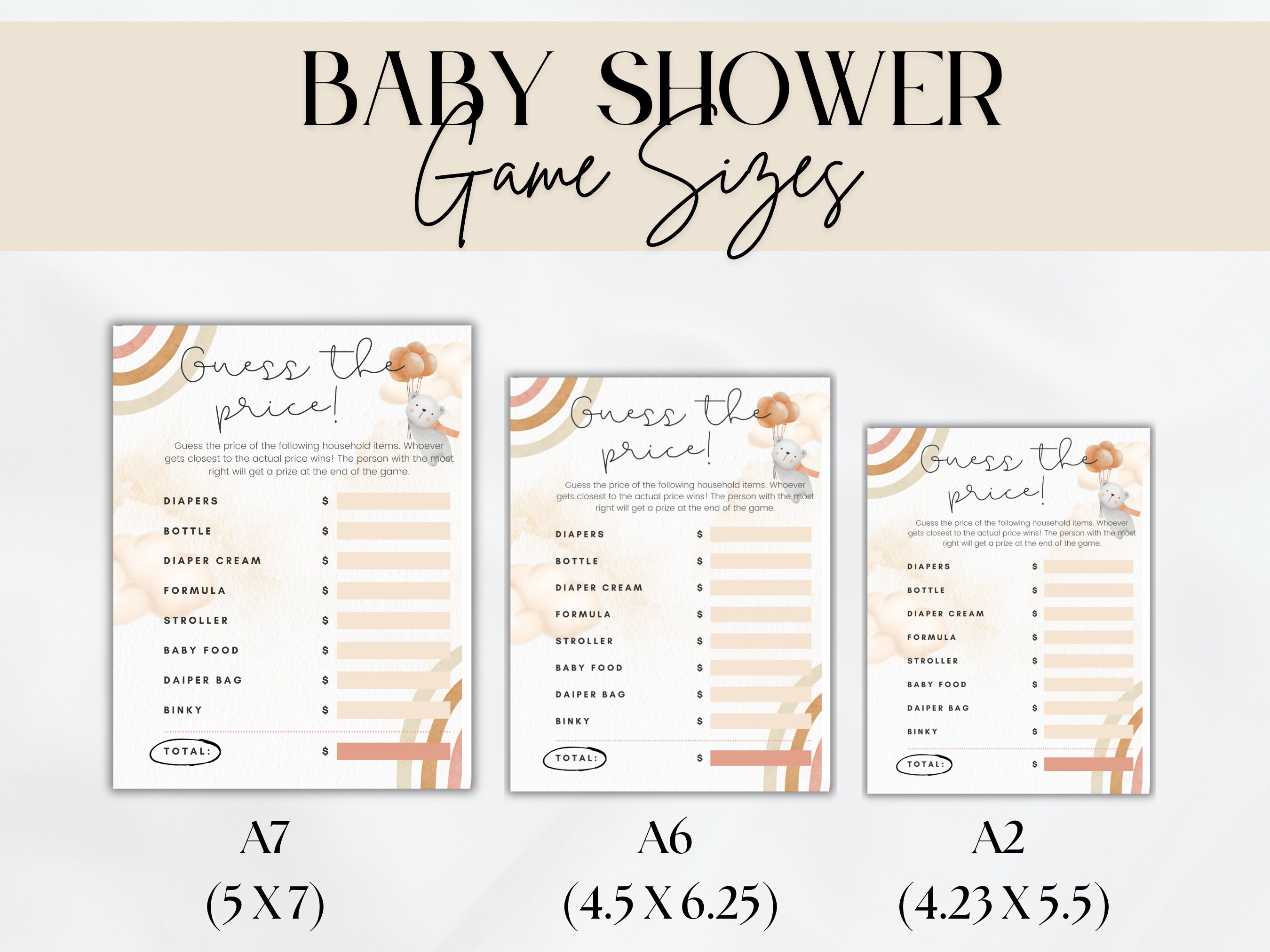 Baby Shower Games, Printable Bundle - Etsy