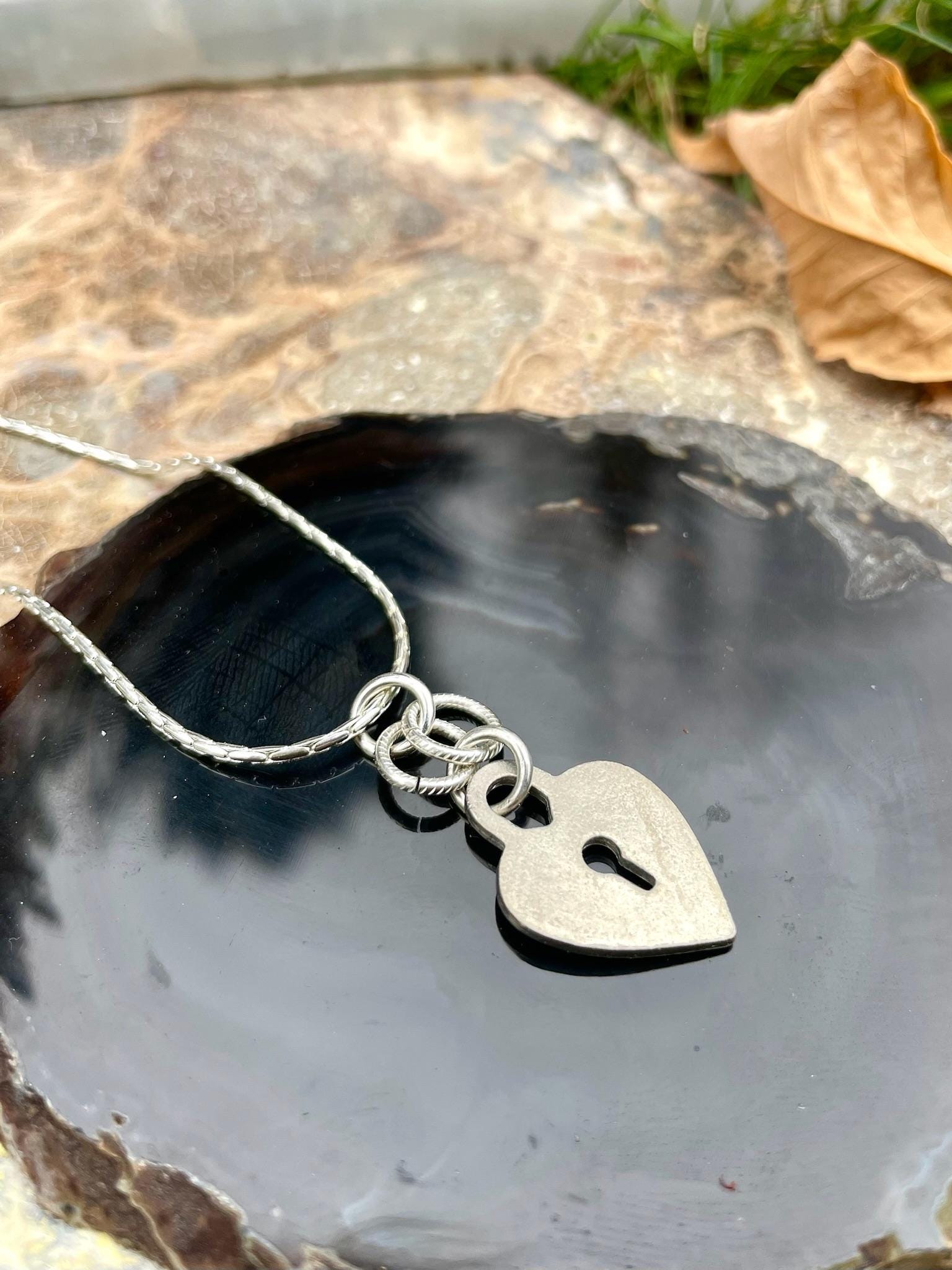 WOSTU bracciale con lucchetto a forma di cuore in argento Sterling 925 WOSTU bracciale con lucchetto a forma di cuore in argento Sterling 925