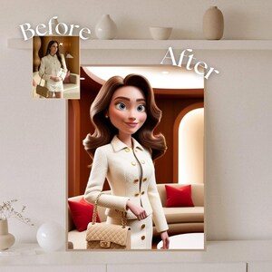 Personalized portrait, cartoon portrait from photo, custom cartoon portrait, portrait to download, digital file IA