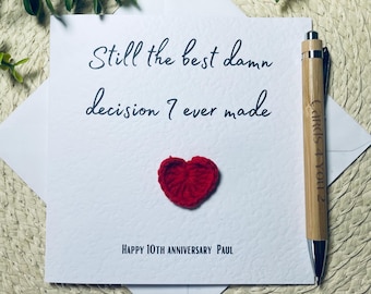 Wedding anniversary card, anniversary card for husband, anniversary card for wife, funny anniversary card wedding anniversary gift 026
