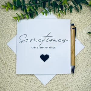 Carte de sympathie, carte de condoléances, carte de deuil, désolé pour votre perte, carte faite main, pensée à vous, paroles aimables pour le deuil 072