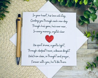 Sympathy Card for Loss of Father, Husband, Partner, Thoughtful Condolence Card, Heartfelt Bereavement Message, Grief Support Greeting, 100