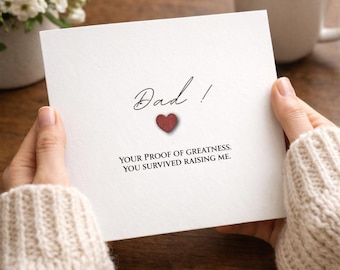 Carte minimaliste de fête des pères, carte de fête des pères, message sincère pour papa, de la fille, fils, cadeau personnalisé pour papa, personnalisé, 201