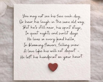 お悔やみカード、手作りの喪失カード、慰めの追悼カード、悲しむ妻への追悼カード、夫、父、息子の喪失を悼む詩、200