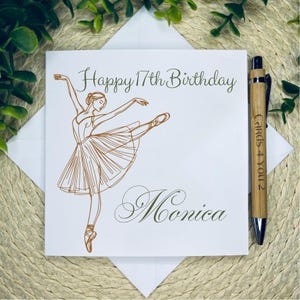 Carte d'anniversaire d'épouse, carte d'anniversaire avec nom, carte d'anniversaire de luxe, carte d'anniversaire de danseur, carte d'anniversaire d'adolescent, 30e 40e 50e anniversaire 051
