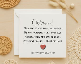 Happy Retirement Card, Custom name Retirement Greeting Card, Personalized Retirement Gift, Funny Retirement Card, Retirement Wishes, 262