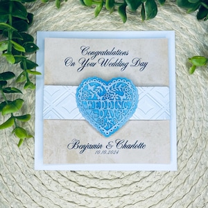 Félicitations pour votre carte de mariage, carte de mariage, carte personnalisée pour couple marié, carte de mariage juste, carte de célébration de mariage,