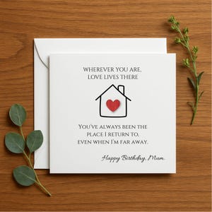 Carte d'anniversaire personnalisée pour maman, cadeau sincère pour maman, carte émotionnelle pour mère, carte d'anniversaire émouvante, carte sentimentale personnalisée, 150