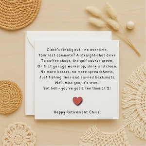 Retirement Card, Happy Retirement Card, Custom name Retirement Greeting Card, Funny  Retirement Wishes, Personalized Retirement Gift,  264