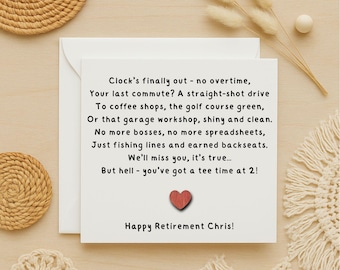 Retirement Card, Happy Retirement Card, Custom name Retirement Greeting Card, Funny  Retirement Wishes, Personalized Retirement Gift,  264