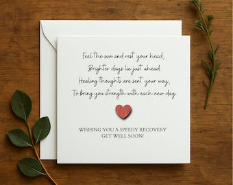 Biglietto di pronta guarigione, biglietto di auguri carino che pensa a te, biglietto di guarigione da malattia, biglietto di amico malato, biglietto di incoraggiamento, biglietto di incoraggiamento, 355