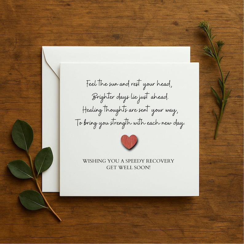 Get Well Soon Card, Cute Thinking of You Greeting Card, Illness ...