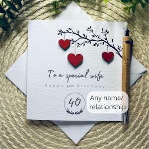 Carte de 30e anniversaire pour femme, carte de 40e anniversaire de mari, carte de 50e anniversaire de petit ami, carte de 20e anniversaire de petite amie, carte de 90e anniversaire de grand-mère, 056