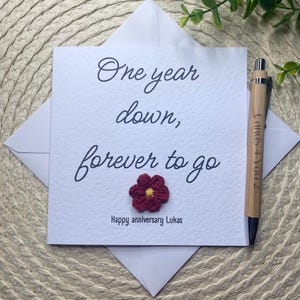 Carte 1er anniversaire, voiture 5e anniversaire de mariage, carte d'anniversaire personnalisée, carte 10e anniversaire de mari, 20e anniversaire de femme, 042