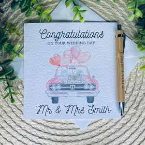 carte de mariage personnalisée pour couple, carte de voeux de mariage, carte de mariage, le jour de notre mariage, cadeau de mariage 020