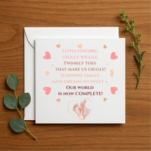 Carte pour nouveau-né, cadeau pour les nouveaux parents et grands-parents, carte de félicitations pour bébé joyeux, carte de voeux pour bébé, cadeau pour nouvelle maman et grand-mère, 164