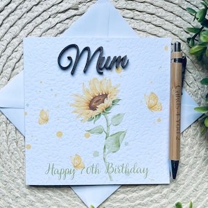 carte d'anniversaire maman carte d'anniversaire tante carte d'anniversaire personnalisée carte d'anniversaire tournesol 20e 30e 40e 50e 60e anniversaire carte 004
