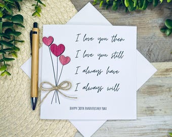 Wedding anniversary card, anniversary card for husband, anniversary card for wife, Sentimental anniversary card wedding anniversary gift 025