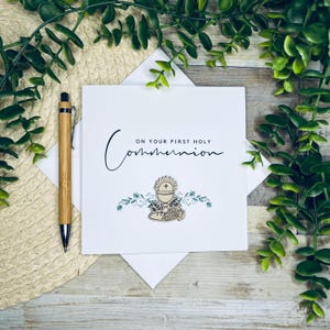 First Communion Card, Holy Communion Gift, Blessed Communion Card, Sacrament Keepsake, Religious Card Gift, Personalised luxury card, 120