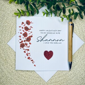 Carte de Saint-Valentin personnalisée, Carte de Saint-Valentin personnalisée, Carte de Saint-Valentin romantique, Design personnalisé et élégant, Carte de Saint-Valentin de luxe, 078