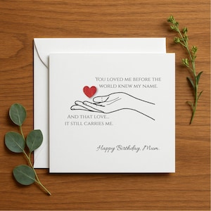Carte sincère pour maman, carte émotionnelle pour mère, carte d'anniversaire émouvante, carte sentimentale personnalisée, carte d'anniversaire personnalisée pour maman, 149