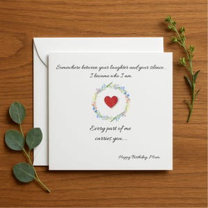 Carte d'anniversaire émouvante pour maman, carte émotionnelle, carte d'anniversaire personnalisée pour mère, cadeau sincère pour maman, carte sentimentale personnalisée, 146