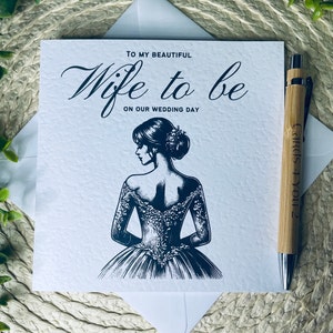Future épouse du marié à la mariée carte le jour de ma mariée message à ma mariée carte-cadeau de mariage sur notre lettre de mariage à la mariée 014