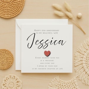 Carte émotionnelle pour femme, cadeau romantique, carte d'anniversaire pour femme, carte d'anniversaire de mariage en cristal personnalisée, mot d'amour sincère, 240