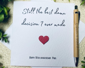 Wedding anniversary card, anniversary card for husband, anniversary card for wife, funny anniversary card wedding anniversary gift 026