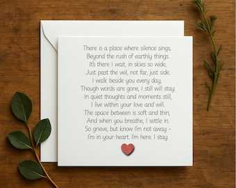 Condolence Card, Sympathy Greeting Card, Grief and Loss Card, With Deepest Sympathy, Handmade Card, Elegant Condolence Funeral Gift, 318